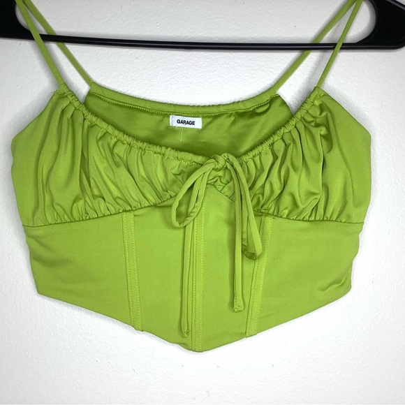 < Garage Cropped Bustier Tank Top > - Picture 3 of 7